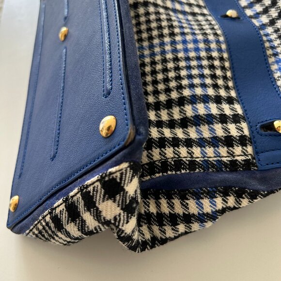Authentic YSL Muse Two Houndstooth Leather Top Handle Bag - Picture 9 of 11